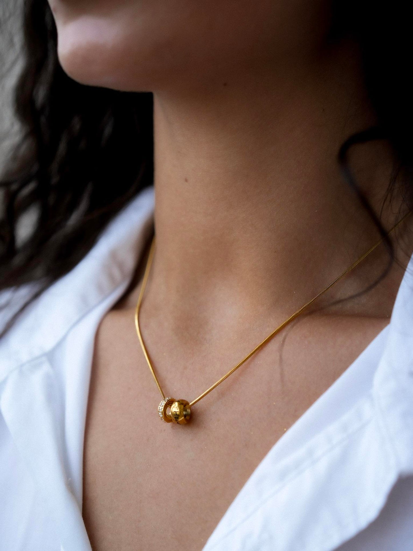 Heureuse Double Ring Pendant