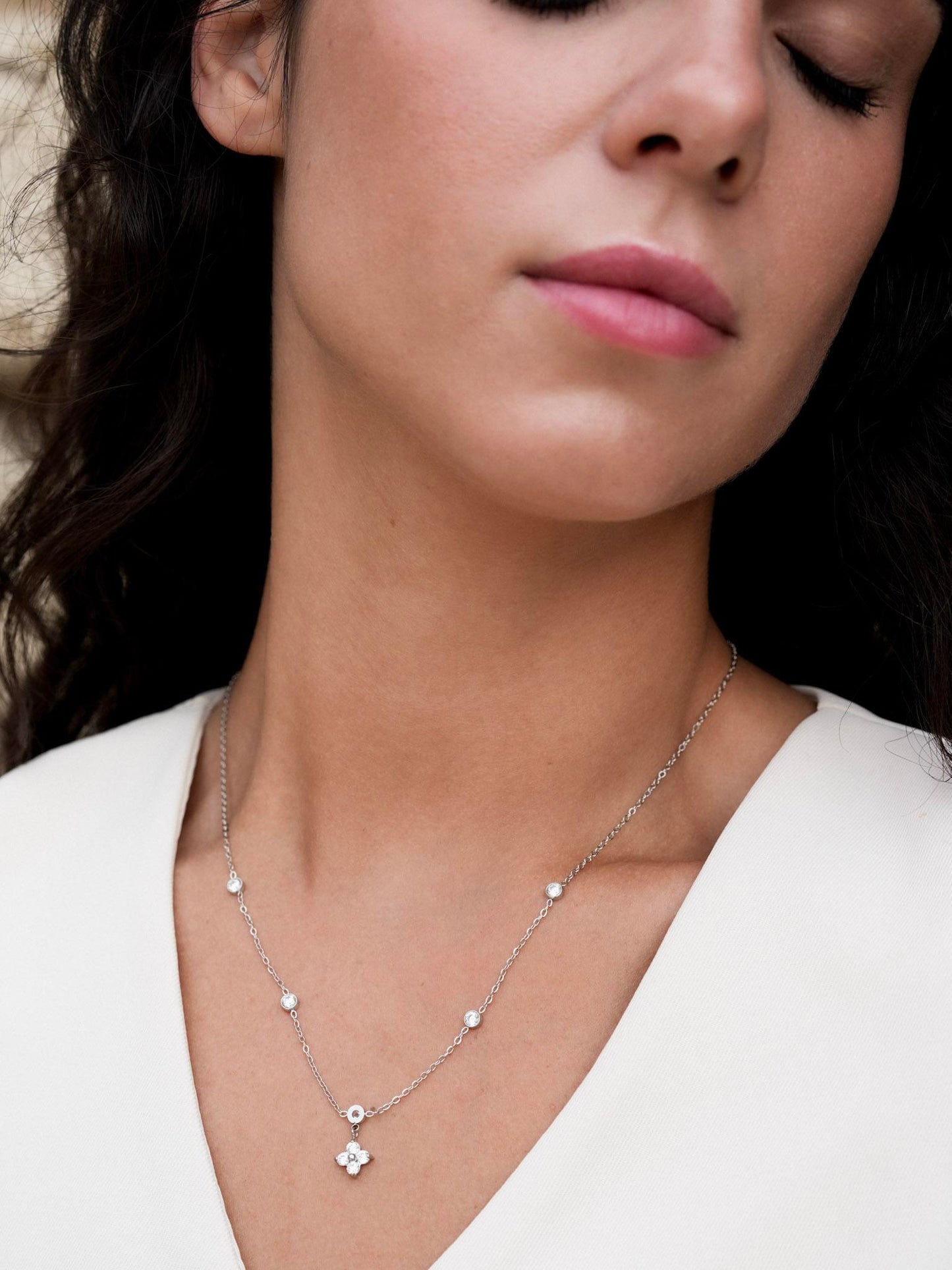 Silver Petite Fleur Necklace