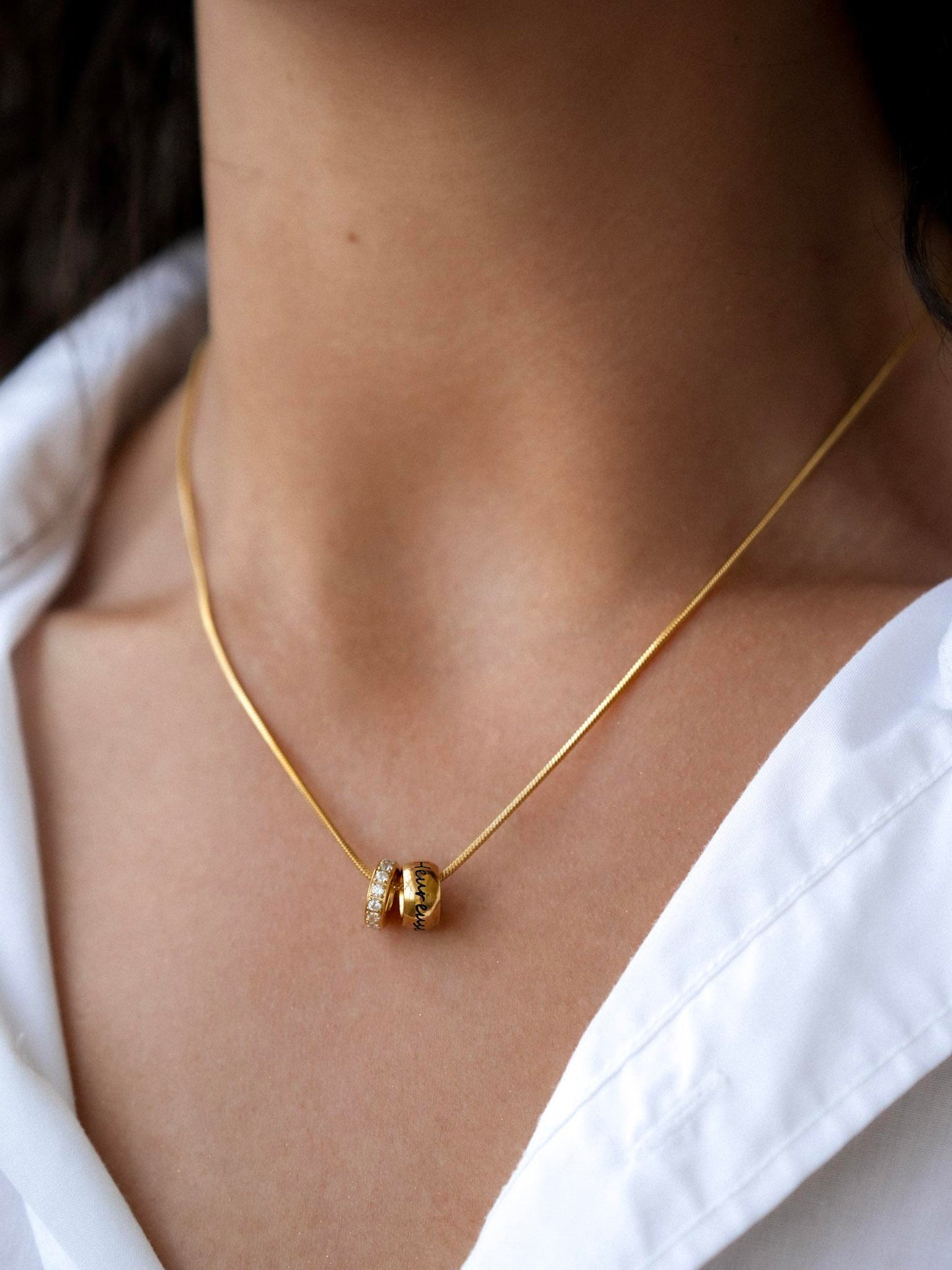 Heureuse Double Ring Pendant